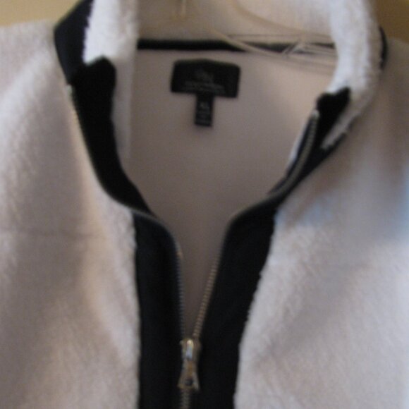 NWT - WOMENS FLEECE BLACK AND WHITE JACKET ZIP UP - SIZE XL - Picture 6 of 8